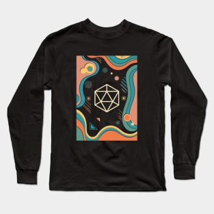 80s Funk Polyhedral D20 Dice Long Sleeve T-Shirt